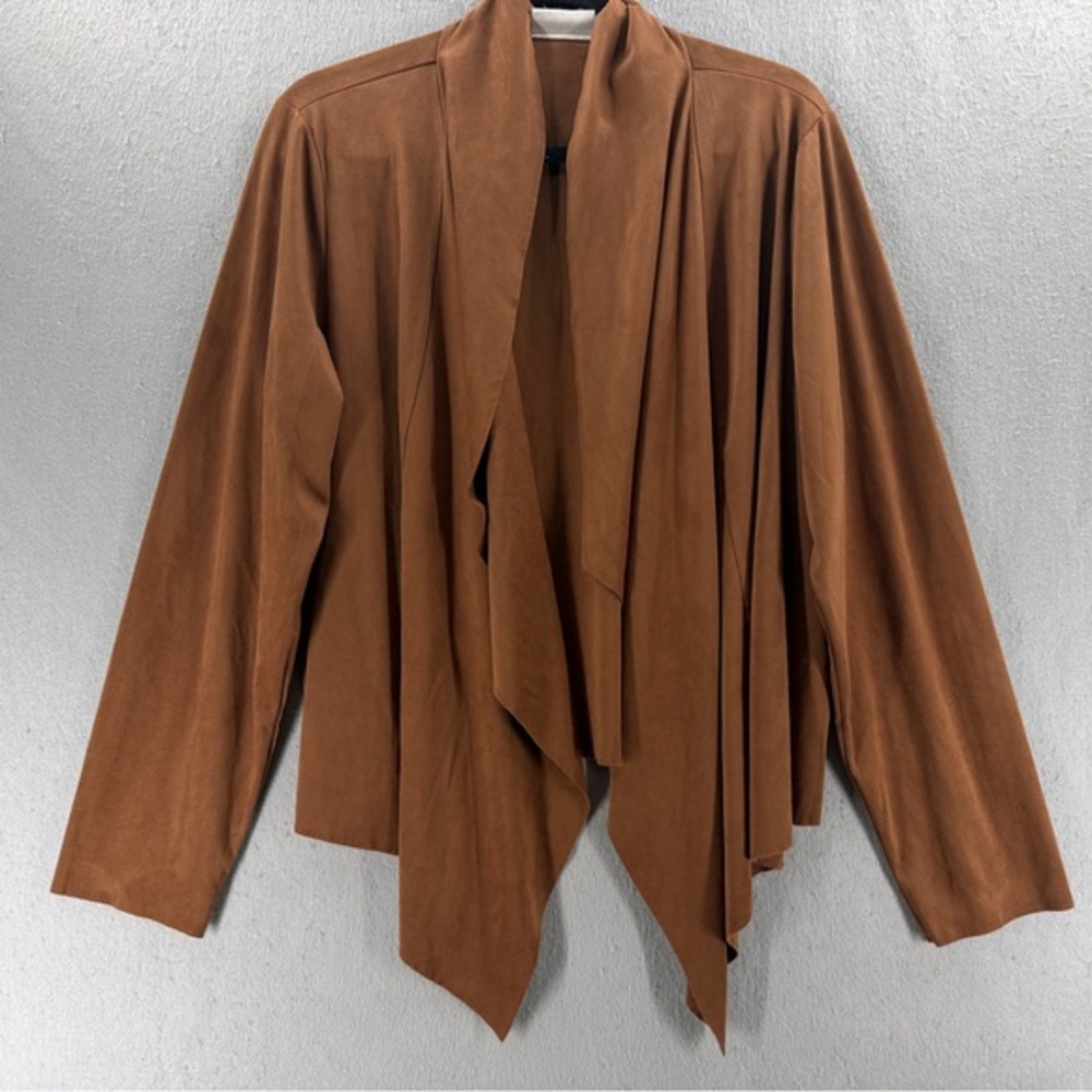 Brown Draped Open-Front Women’s Sweater Cardigan